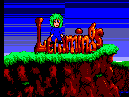 Lemmings title screen for Sega Master System